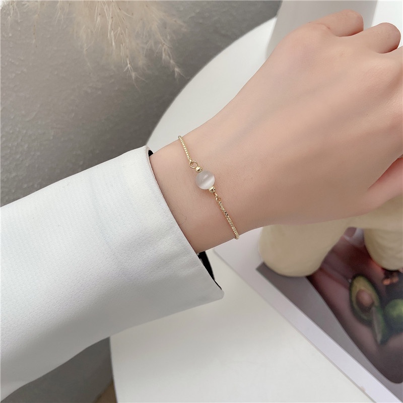 An Opal Drawstring Adjustable Hand Retro Bracelet Female Ins