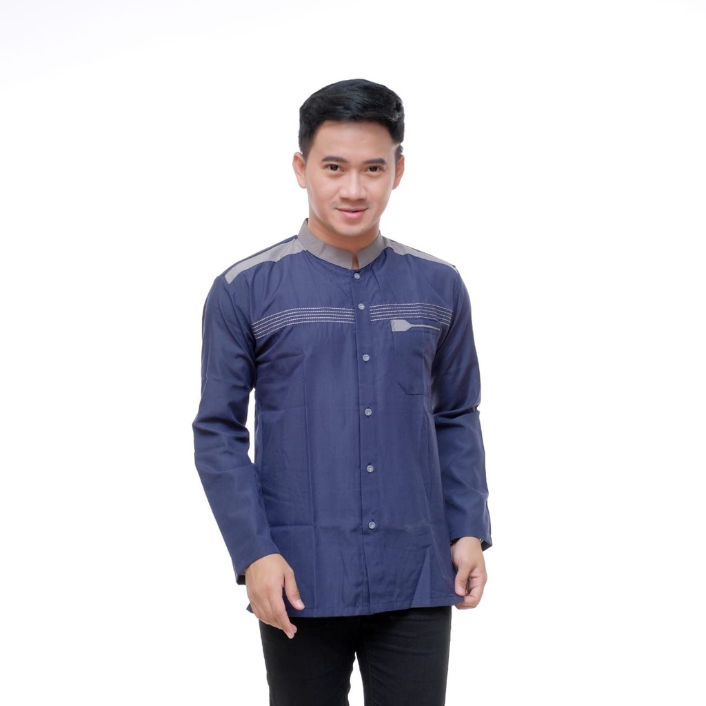 BAJU KOKO MUSLIM PRIA DEWASA LENGAN PANJANG KEMKO KURTA PUTIH HADROH TAKWA MODERN PREMIUM EL RUMI POLOS KOMBINASI BATIK TOYOBO TERBARU AZZAHIR GUS AZMI SUBBANUL MUSLIMIN