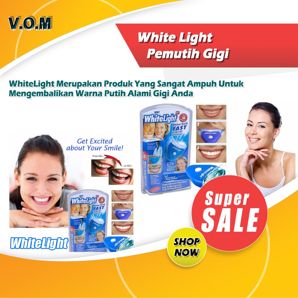 VOM-White Light Pemutih Gigi WhiteLight Whitening Teeth 0378