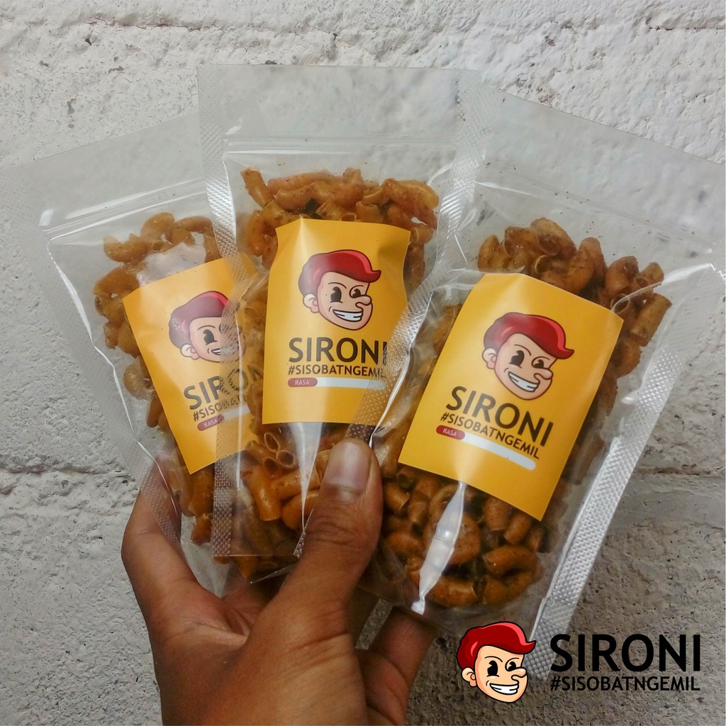 

Makaroni bantet kemasan 55gr pedas, bumbu rendang, lada hitam, seblak, daun jeruk