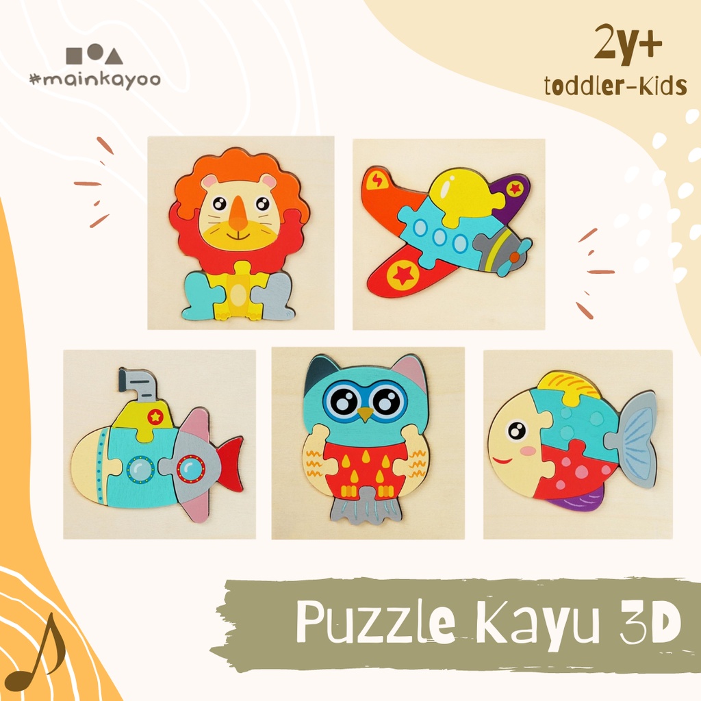 MAIN PUZZLE KAYU 3D - PUZZLE KAYU - MAINAN EDUKASI