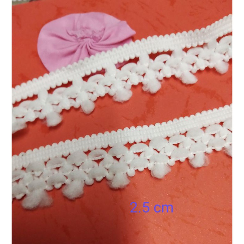 RENDA kapas renda pinggir renda putih renda kecil renda mukena renda bordir renda mukena renda katun