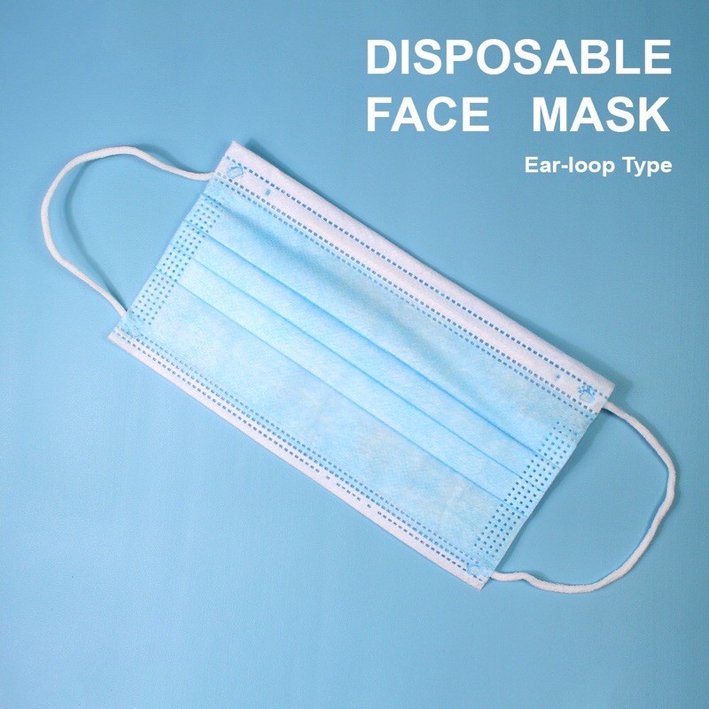 masker 3 ply disposable (50pcs)