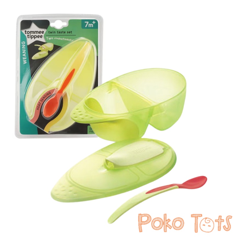 Tommee Tippee Twin Taste Set Bowl With Heat Sensor Spoon WHS