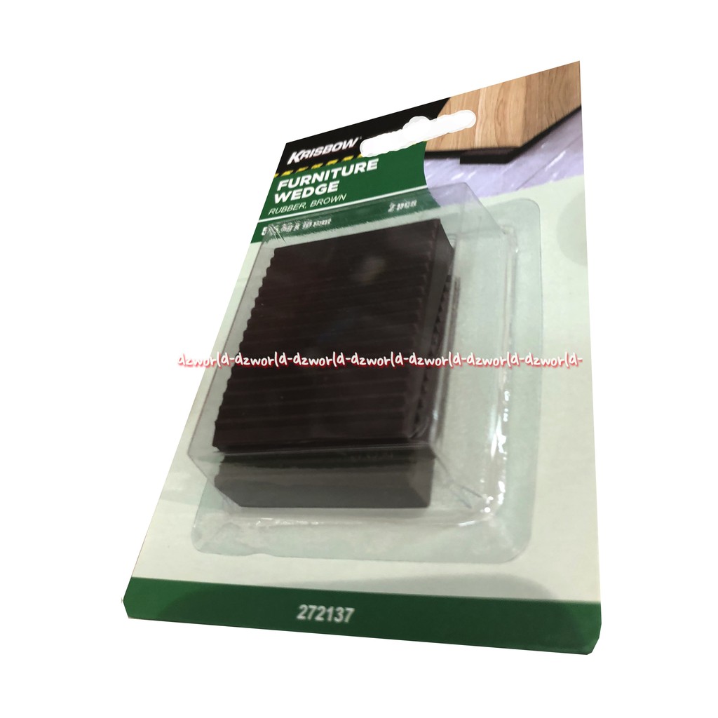 Krisbow Furniture 2pcs Wedge Rubber Brown Karet Pengganjal Untuk Penganjal Kursi Meja