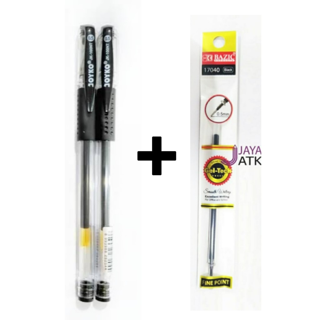 PAKET ALAT TULIS JK 100 NT BONUS ISI PEN GEL / REFILL PULPEN GEL JOYKO JK 100NT