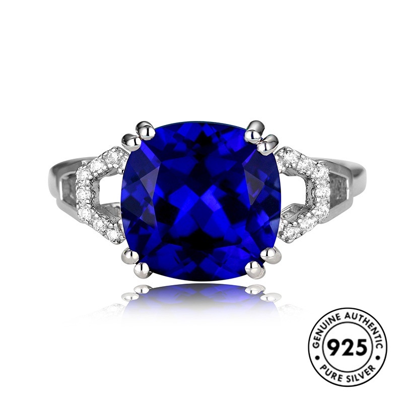 Cincin Lapis Silver 925 Dengan Batu Permata Elegan Untuk Wanita