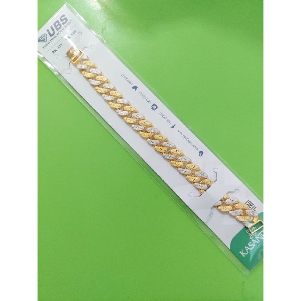 Gelang sisik naga besar 2 warna dan kuning besar UBS kadar 8K 375