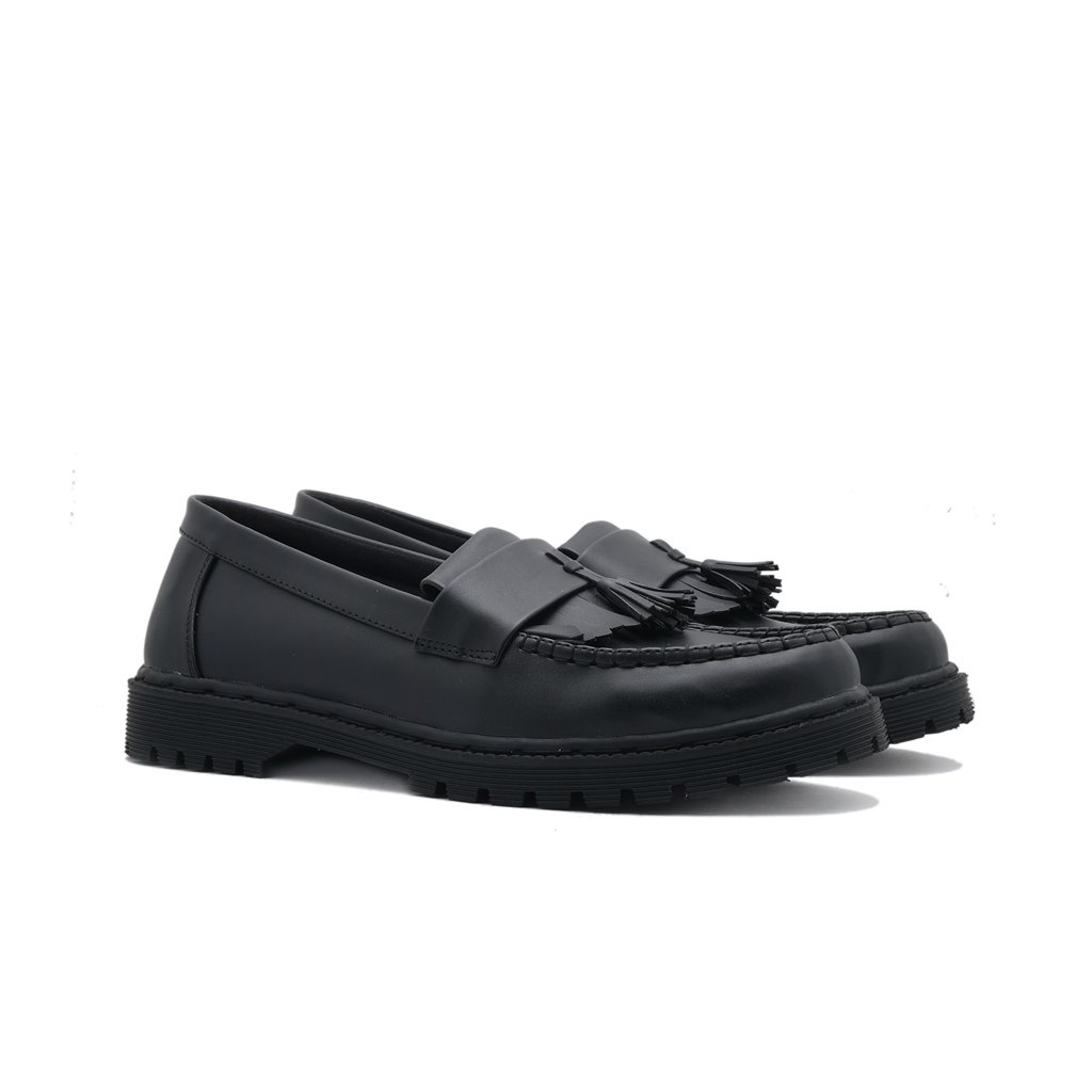 Jack footwear - Sepatu Loafers Pria Formal Ziggy Full Black | Sepatu Loafers | Sepatu Slip On