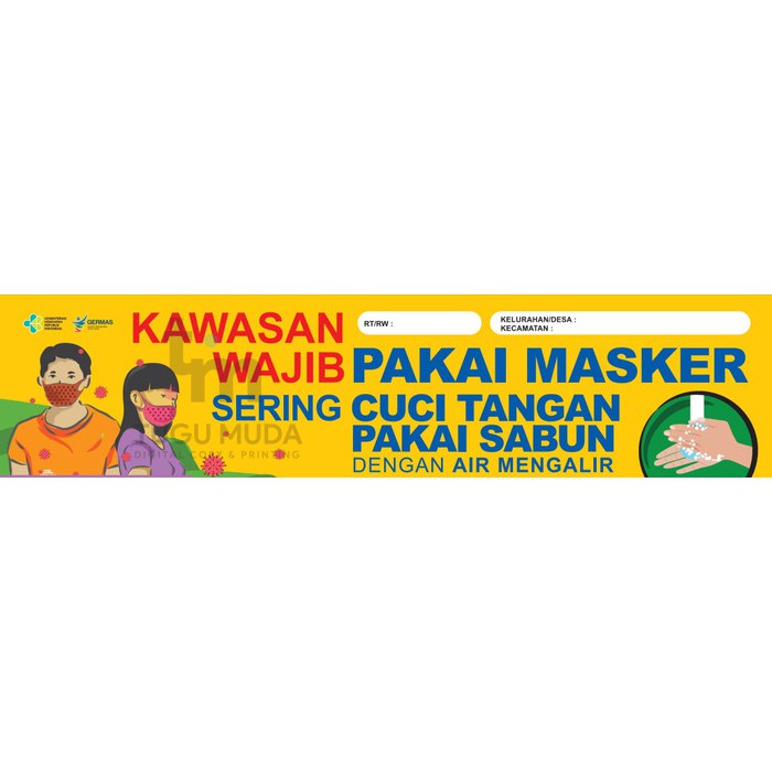 Cetak MMT|Banner Jalan - CORONA-Wajib Masker
