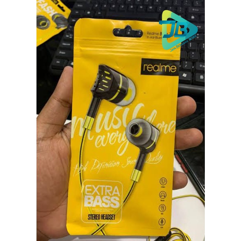 BM085 HEADSET HANDSFREE EARPHONE Hf REALME BUDS 7 PLUS EXTRA BASS realme 2 5 6 7 8 c11 c12 c17 c20 JB4843