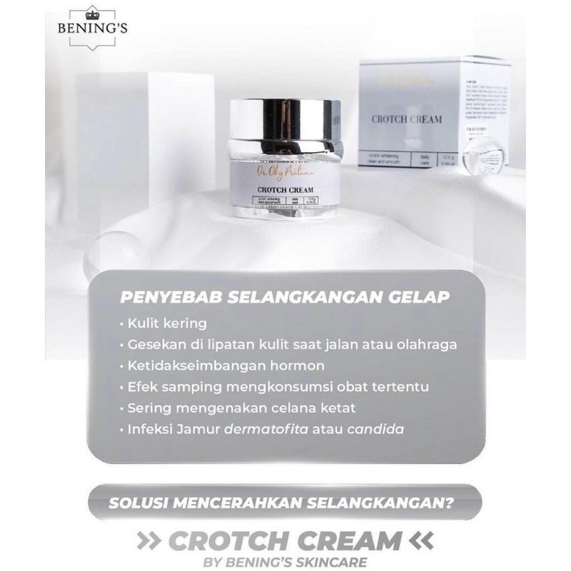 Crotch Cream / Pencerah Selangkangan dan Bokong by dr. Oky Pratama / Benings Skincare