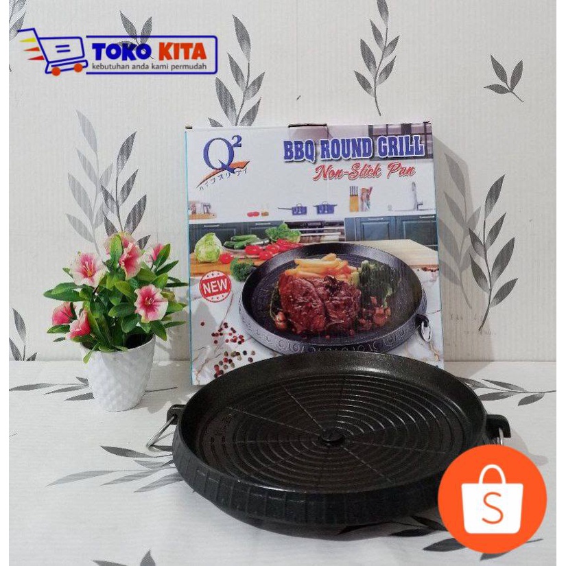 panggangan bbq round grill q2 8930 alat panggang praktis alat panggang serbaguna