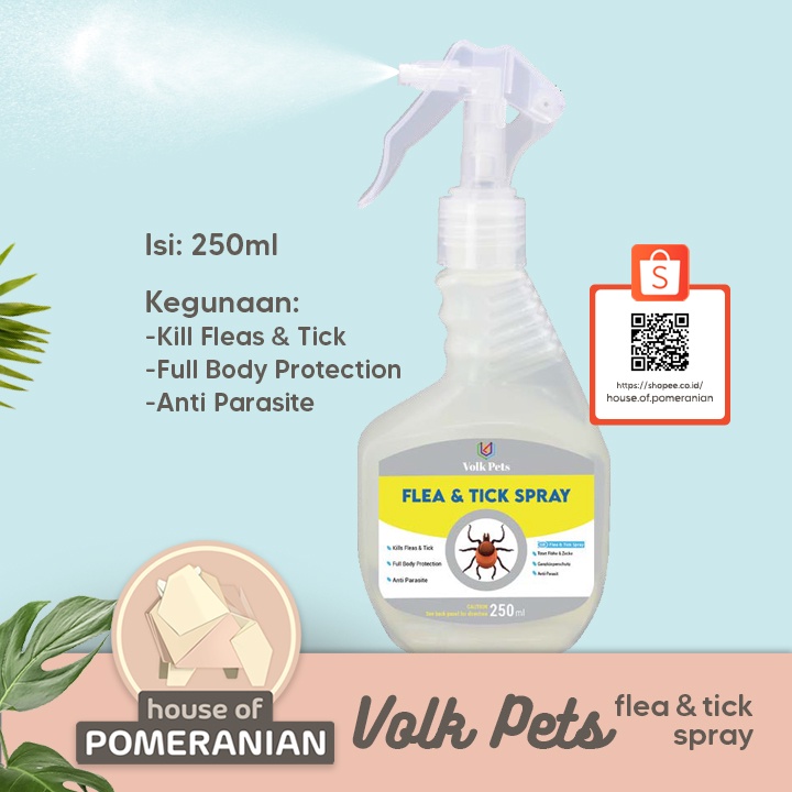 volk flea and tick spray pembasmi kutu anjing kucing hewan anti kutu