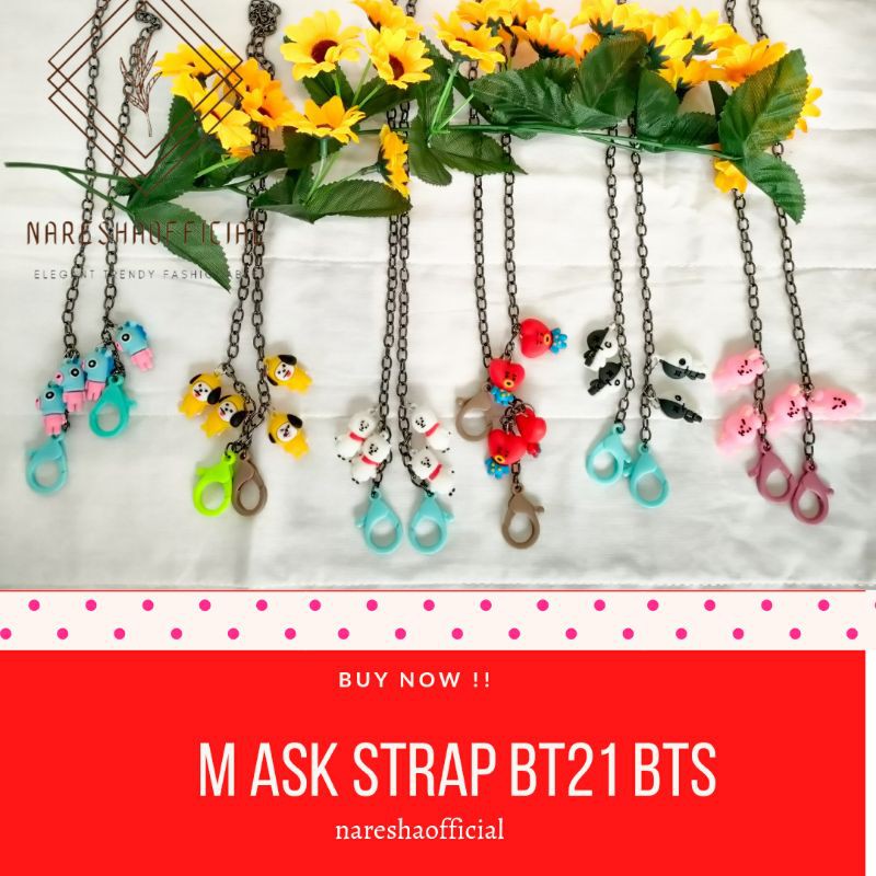 FACE MASK STRAP BT21 BTS / RANTAI MASKER / AKSESORIS MASKER