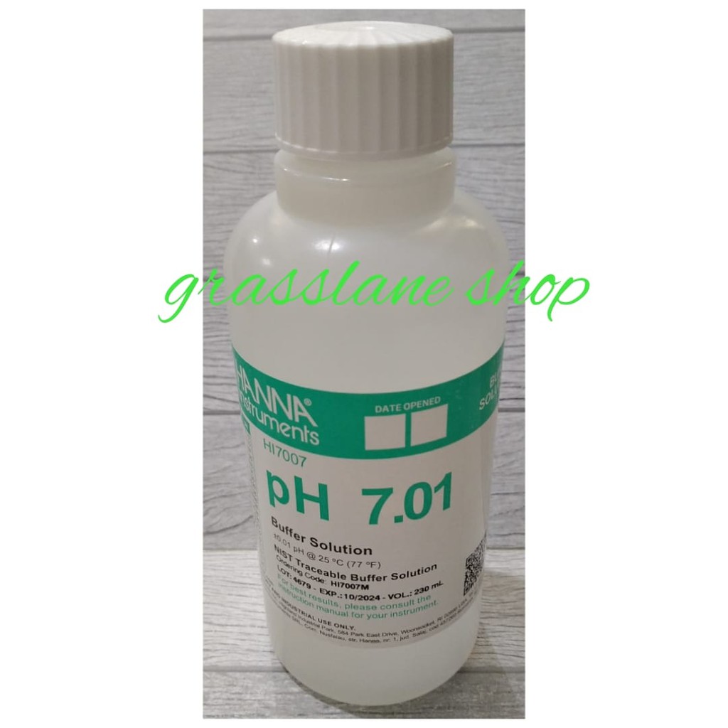 Buffer solution PH 7 HI 7007 M cairan kalibrasi Hanna 230 ml HI7007M