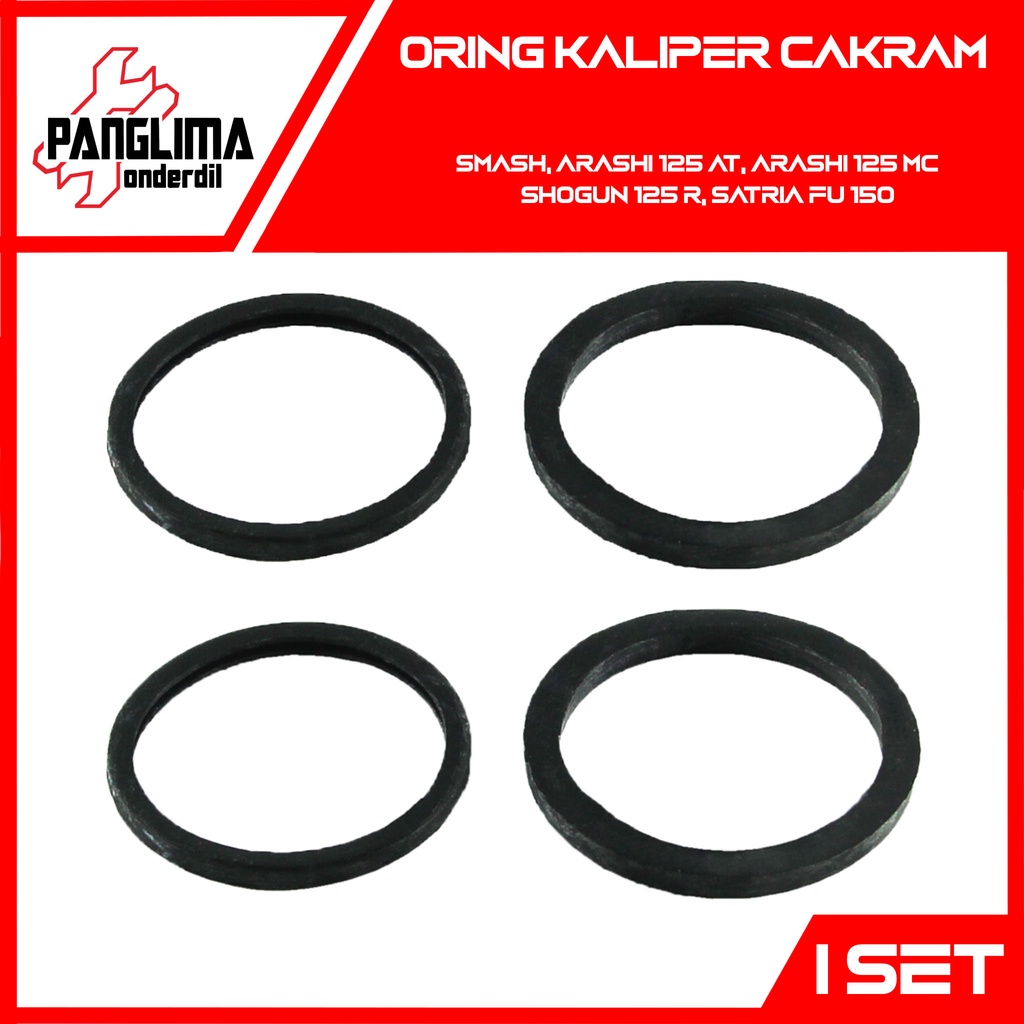 Oring Kaliper Cakram Smash &amp; Satria FU &amp; Arashi &amp; Arasi Karet-Seal-Sil Piston Kepala Babi Depan