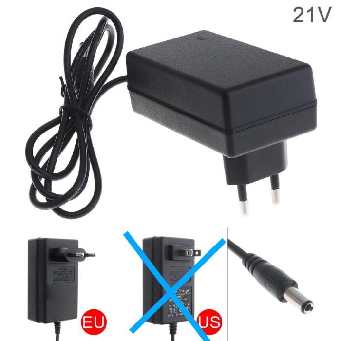 Adaptor Pengisi Daya Bor 90cm 21V Steker EU CHARGER 21 V adapter mesin