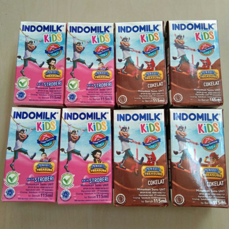 

susu indomilk chokelat/stroberry 115ml