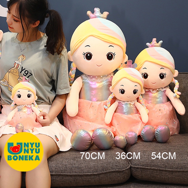 Boneka Import cewek girl pelangi cute big metoo pretty angela princess