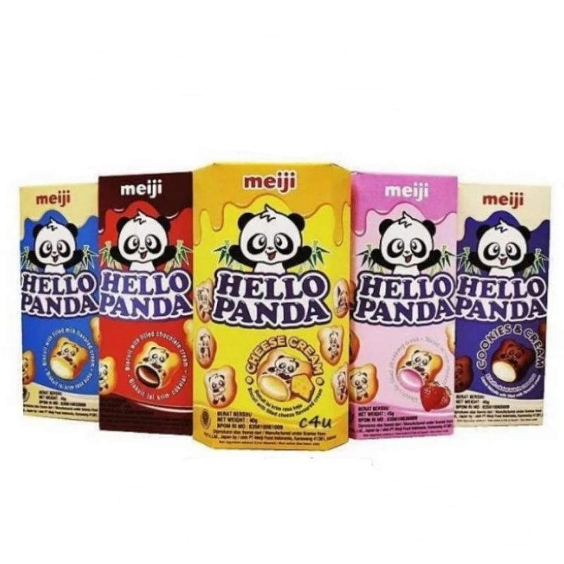 

Meiji HELLO PANDA Biscuit Filled with Cream 45gr - HELLO PANDA Biskuit isi Krim