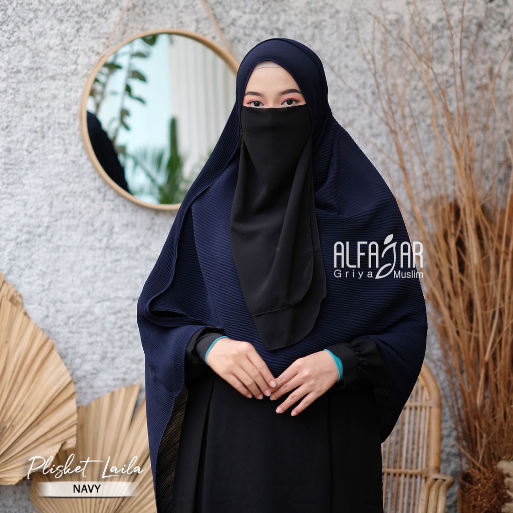 Jilbab Pasmina Instan Plisket Ceruty Babydoll Laila by Alfajar Free Cadar