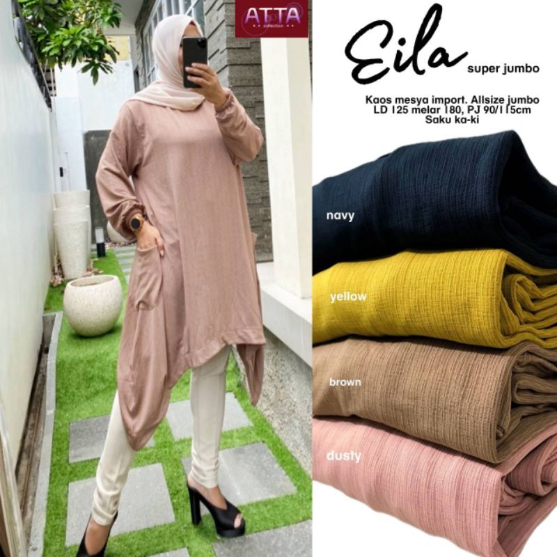 eila tunik jumbo Tunik kaos ld 125 by atta