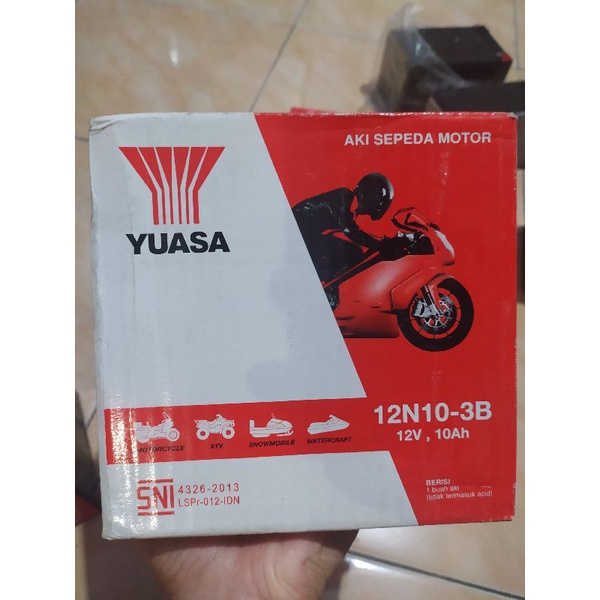 AKI SEPEDA MOTOR YUASA 12N10-3B