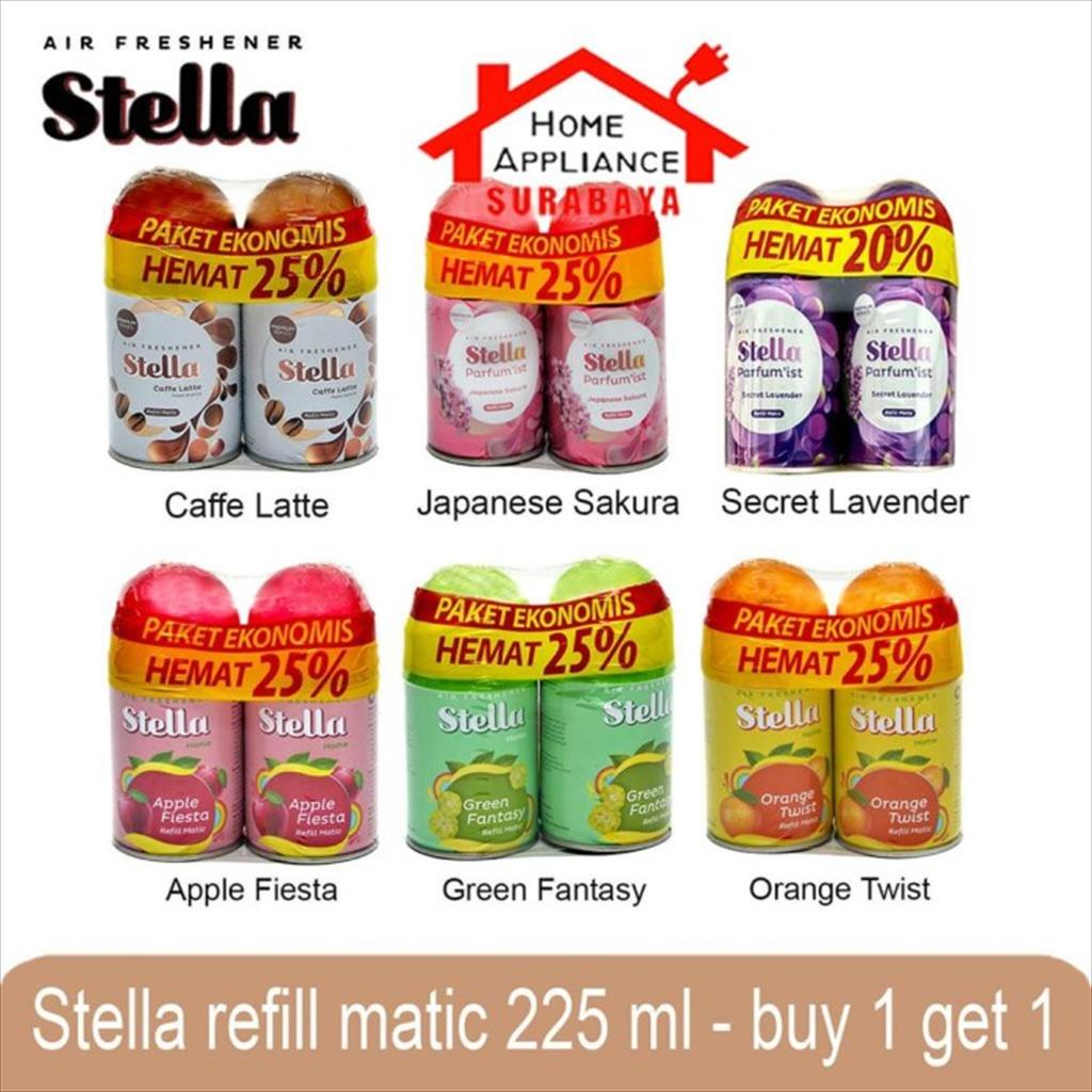 Stella Refill Matic Paket Ekonomis Buy 1 Get 1 - Beli 1 Gratis 1 - 2 x 225ml