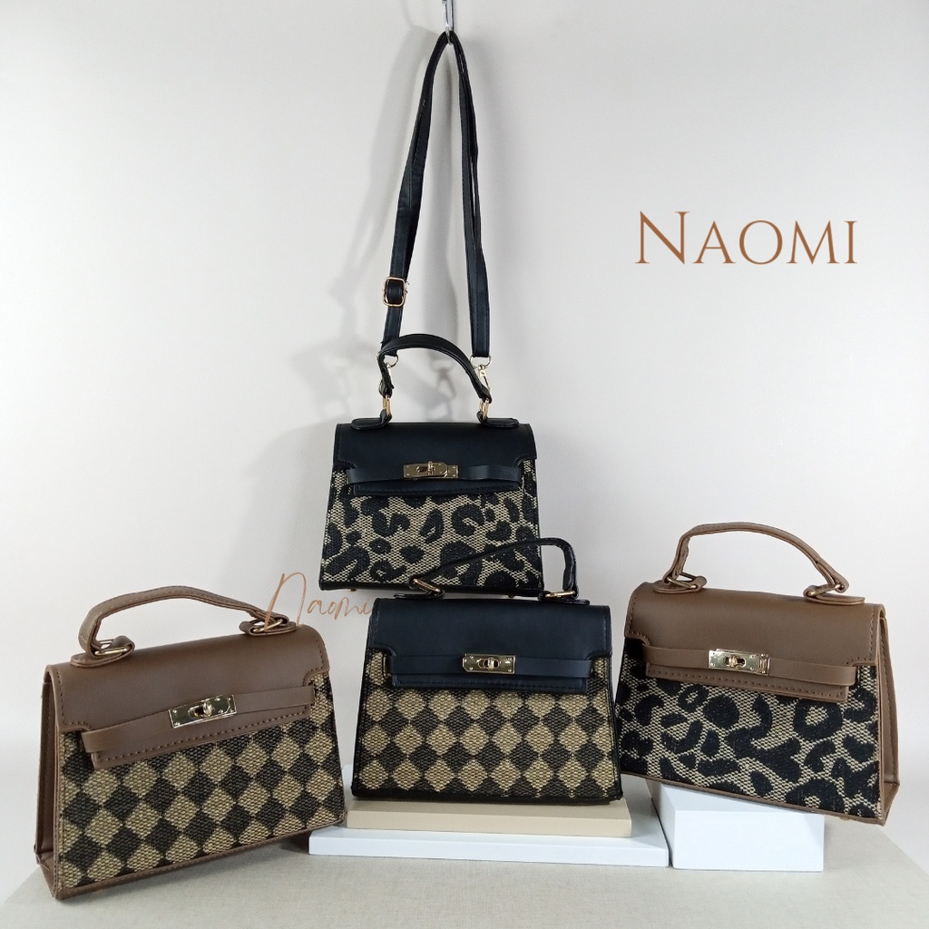 NAOMI - Georgia Sling Bag Import - Tas Premium Wanita Kulit Sintetis - Motif Slempang - Tas Wanita - Tas Naomi - Naomi Bag - women bag