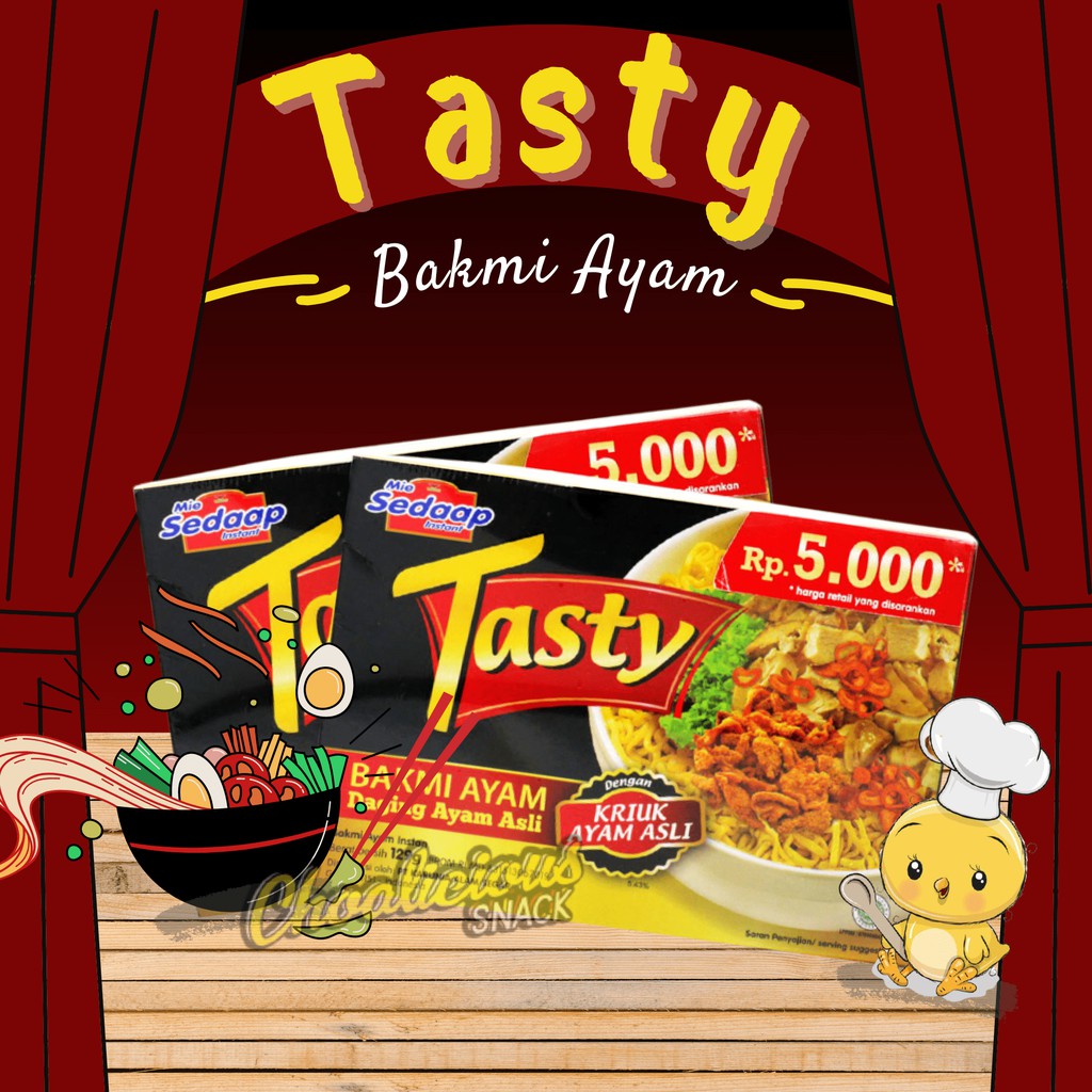 Jual Mie Instan Mie Sedaap Tasty Varian Bakmi Ayam 129 Gr Shopee