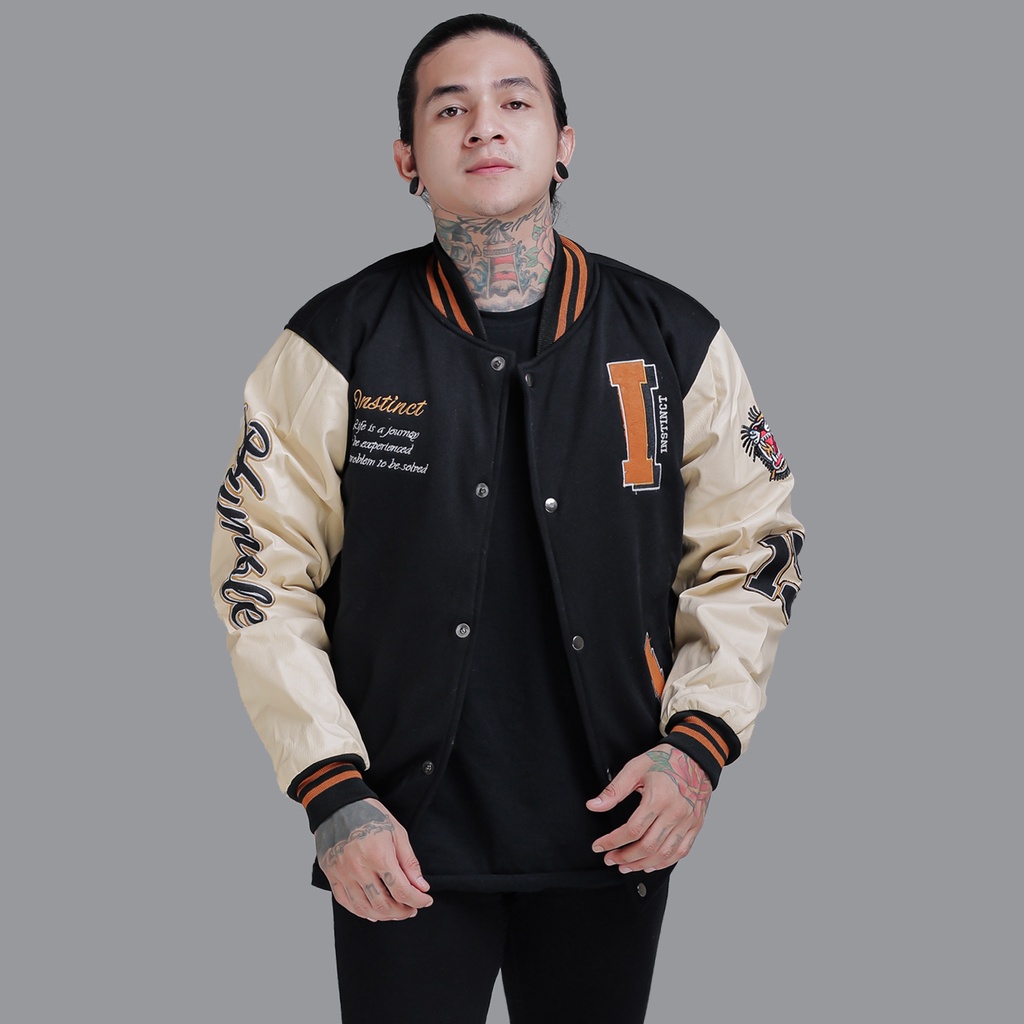 JAKET BASEBALL VARSITY FULL BORDIR BRANDED INSTINCT