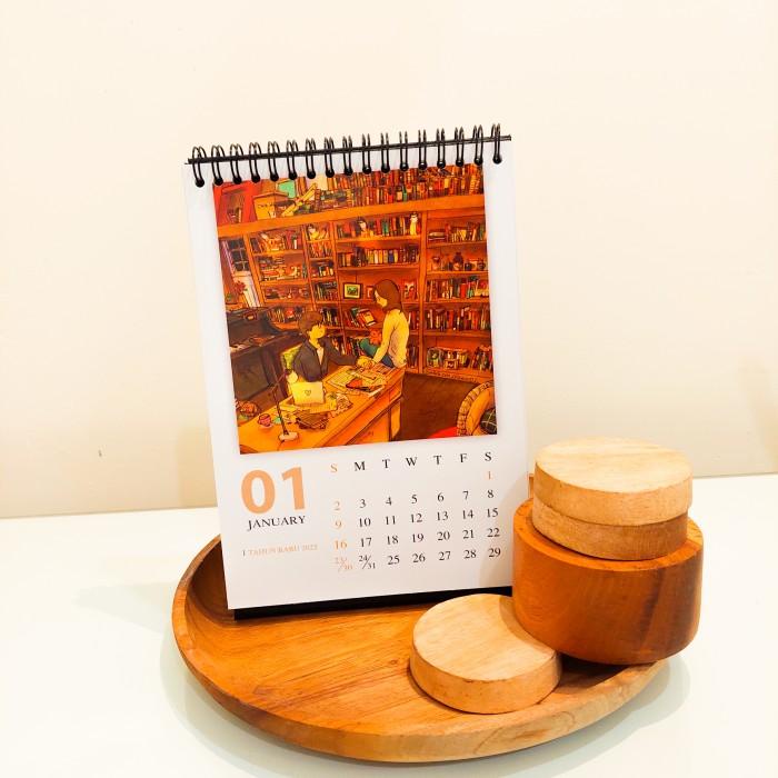 

Kalender Meja 2022 Cute Couple Aesthetic Premium / Desk Calendar