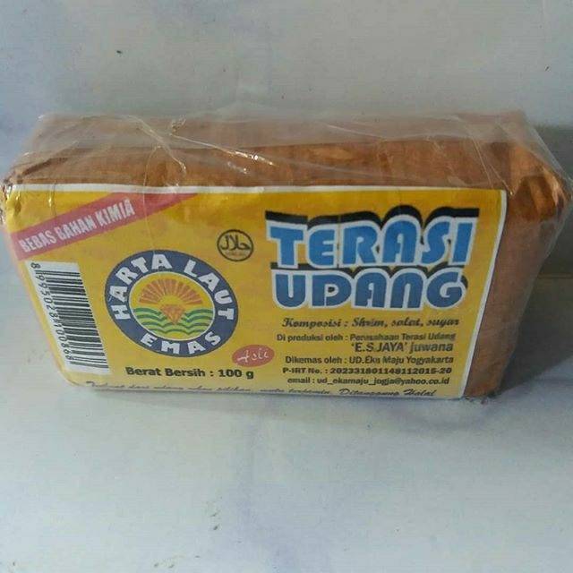 

TERASI UDANG JUWANA CAP HARTA LAUT EMAS 100 GR