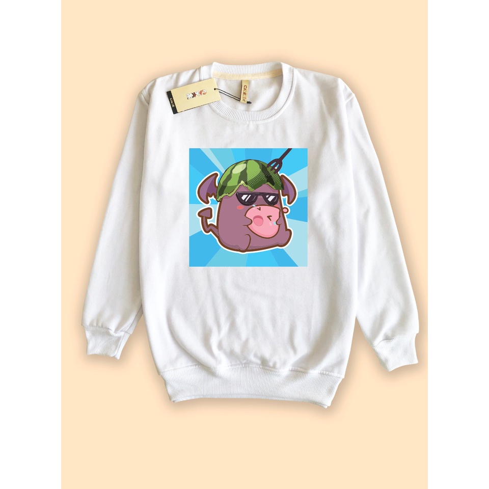 Sweater Sweatshirt Gaming Ragnarok X Deviruchi poring Watermelon