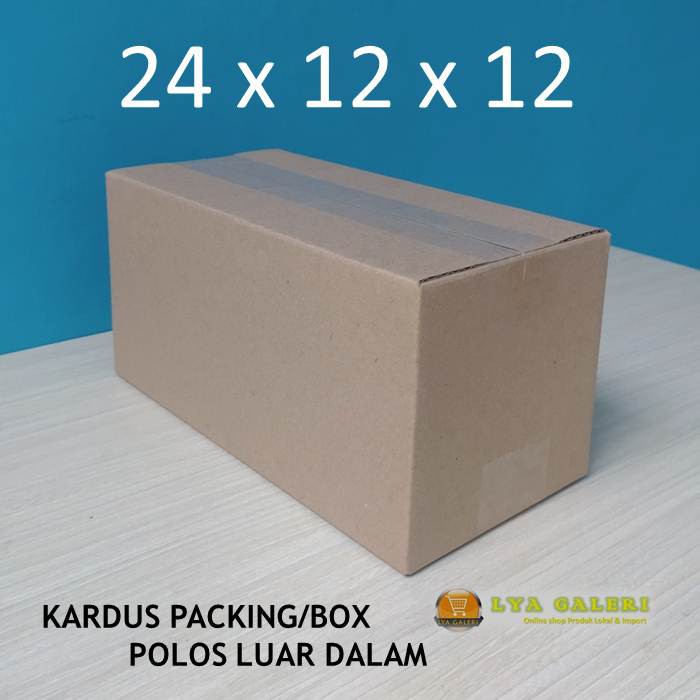 

Karton Box Uk.24x12x12 cm Kardus Packing Polos Luar Dalam