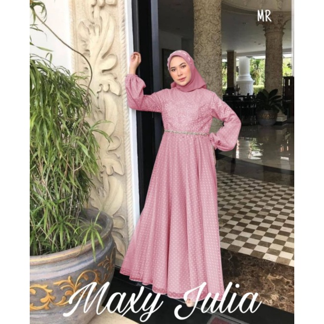 MAXY PEARL JULIA MUTIARA, TILE DOT, BRUKAT PREMIUM, GAMIS, MUSLIM