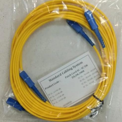 Promo Patch Cord Sc-Sc, Singlemode, Duplex, 5 Meter Berkualitas