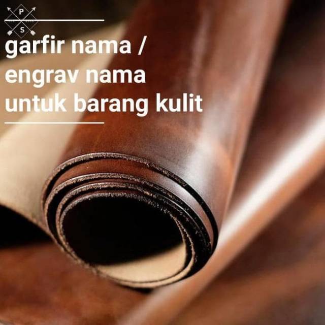 Jasa engrav nama di barang kulit