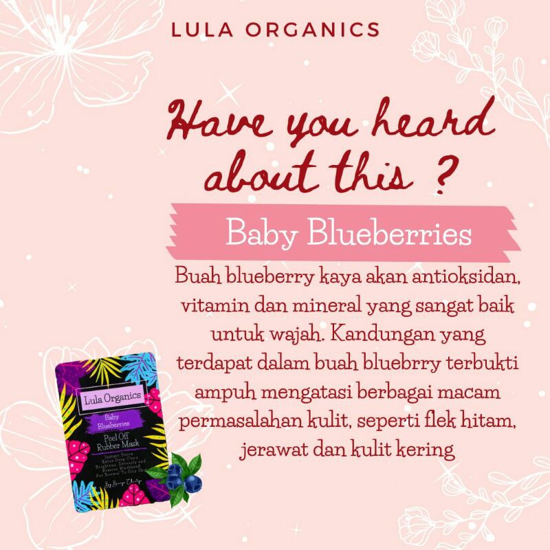 [DIST MEDAN] RUBBER MASK BY LULA.ORGANICS DELULA ORGANICS MASKER PEEL OFF KECANTIKAN KLINIK