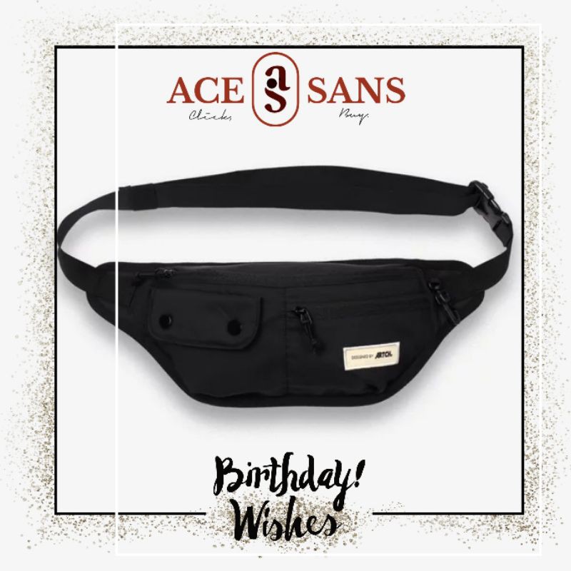 Ovytaska - Hitam Waist Bag Pria Mini | Slingbag Pria | Sling Bag Pria | Artch Bandung | Original