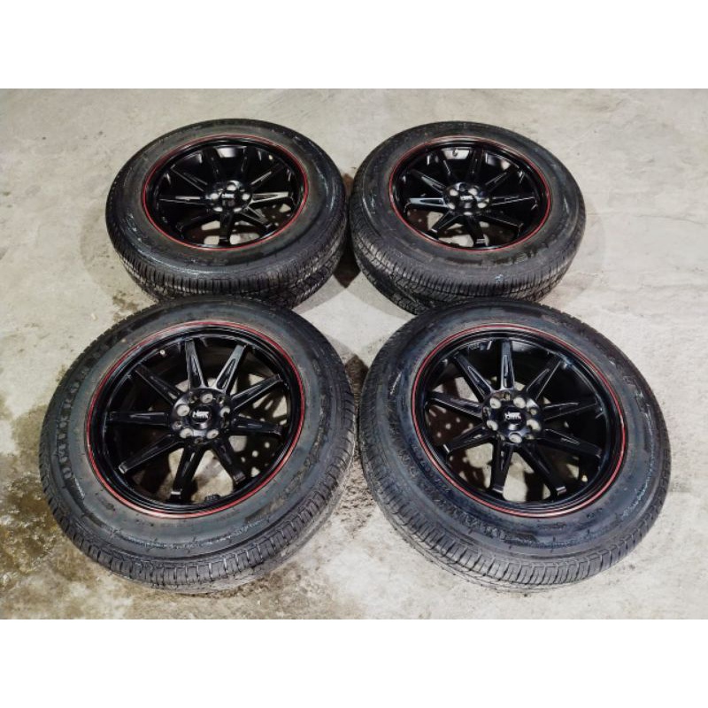 VELG SEKEN BEKAS COPOTAN MOBIL MODEL HSR TIKALA RING 17 + BAN 225 65 R17