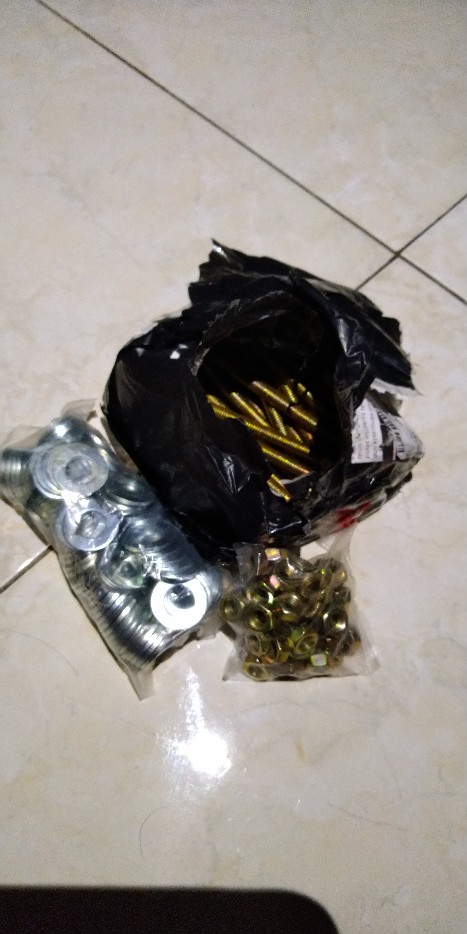 Baut Mur 6x70 Mm Kuning Putih