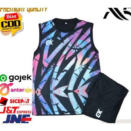 1 SET PAKAIAN OLAHRAGA PRIA SINGLET OLAHRAGA SINGLET PRIA BAJU FUTSAL