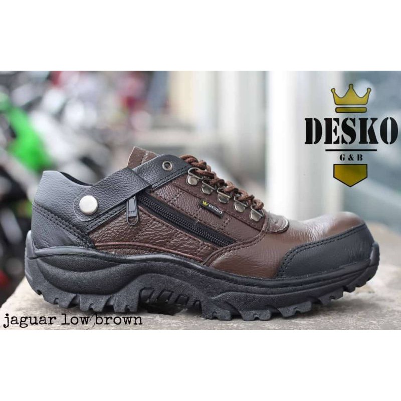 SEPATU BOOTS DESKO JAGUAR LOW BROWN SAFETY ORIGINAL