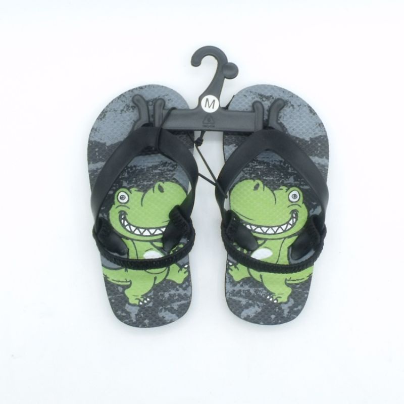 SANDAL ANAK TERBARU - SANDAL JEPIT ANAK TALI BELAKANG DINOSAUR WORLD DINO