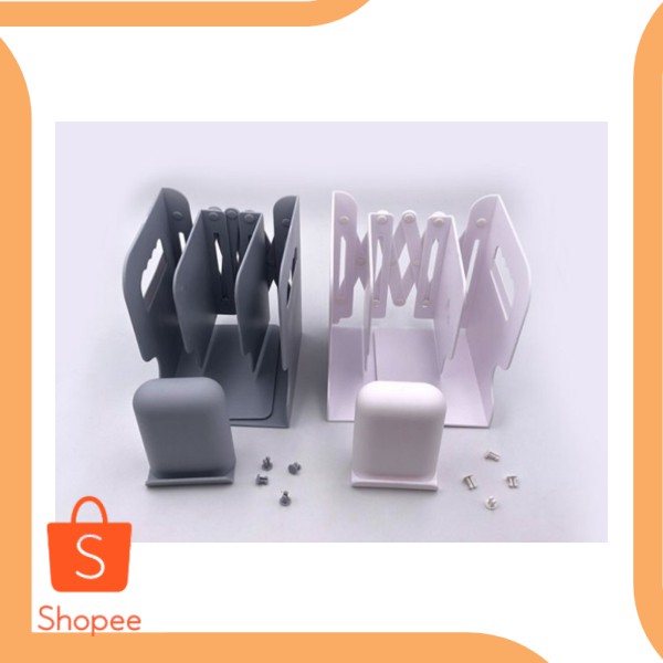 

Promo pembatas buku stretch tempat pensil book end warna abu abu 18thM tool Murah