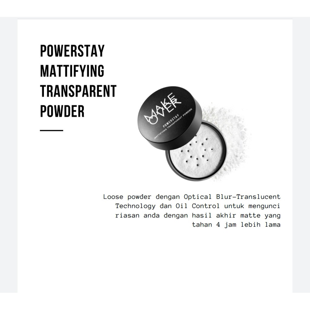 Make Over POWERSTAY MATIFYING TRANSPARENT POWDER