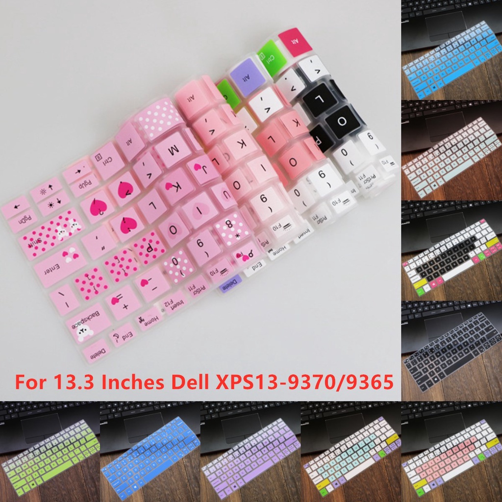 For 13.3 Inches Dell XPS13-9370/9365 Soft Ultra-thin Silicone Laptop Keyboard Cover Protector