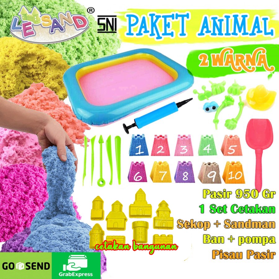 Mainan Edukatif LE SAND Mainan Pasir Anak Berkualitas SUPER 950 GRAM